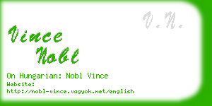 vince nobl business card